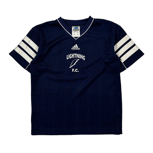 Lightning F.C. Adidas Football Shirt - Large Navy Polyester