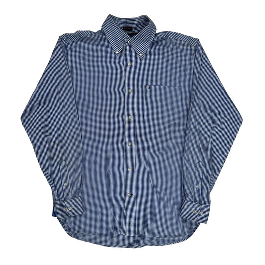 Tommy Hilfiger Checked Shirt - Small Blue Cotton