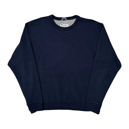 Champion Sweatshirt - Large Navy Cotton