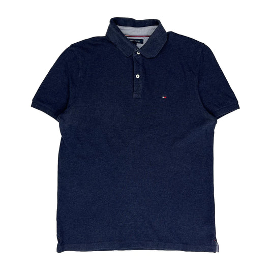 Tommy Hilfiger Polo Shirt - Large Navy Cotton