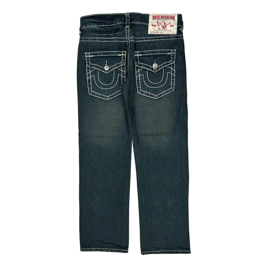 Vintage Bobby Big T True Religion Contrast Stitch Jeans - 33W 30L Dark Wash Denim