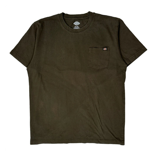 Vintage Dickies Tall T-Shirt - XL Brown Cotton