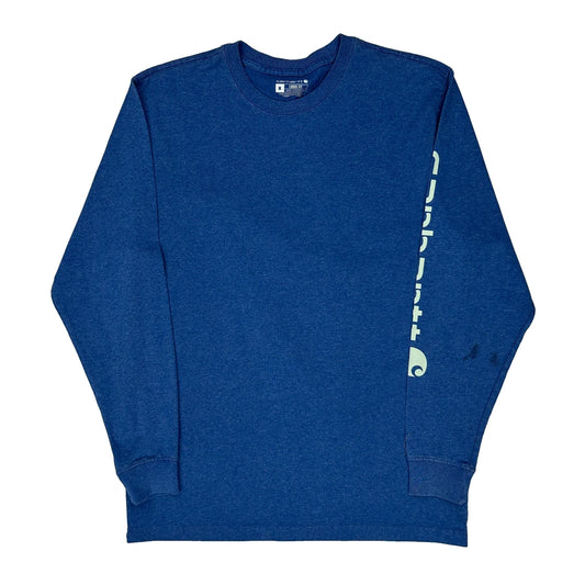 Carhartt Long Sleeve T-Shirt - Medium Blue Cotton