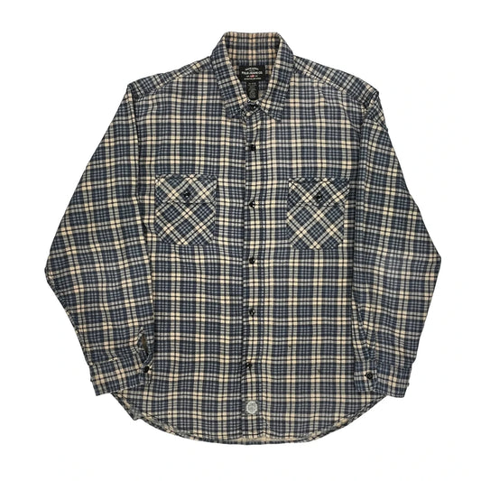 Ralph Lauren Checked Flannel Shirt - XL Beige Cotton