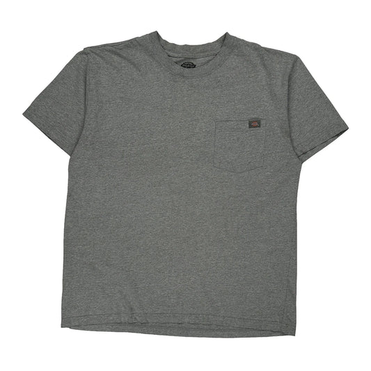 Dickies T-Shirt - Large Grey Cotton Blend