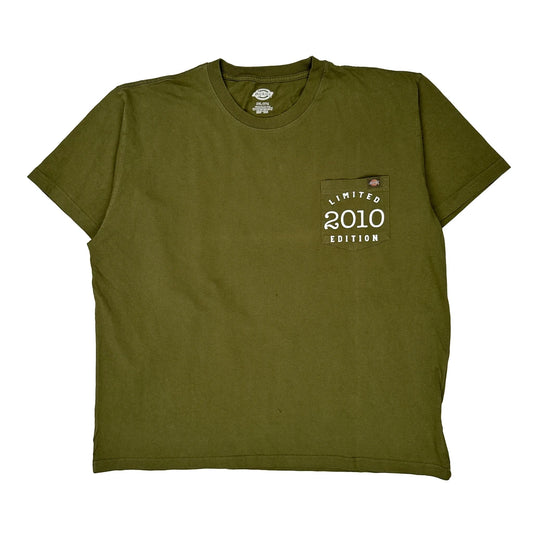 Limited Edition Dickies Graphic T-Shirt - 2XL Green Cotton