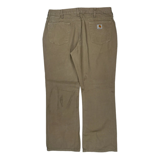 Carhartt Trousers - 36W 31L Khaki Cotton