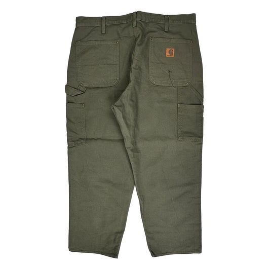Vintage Mos Carhartt Double Knee Dungarees - 36W 26L Green Cotton