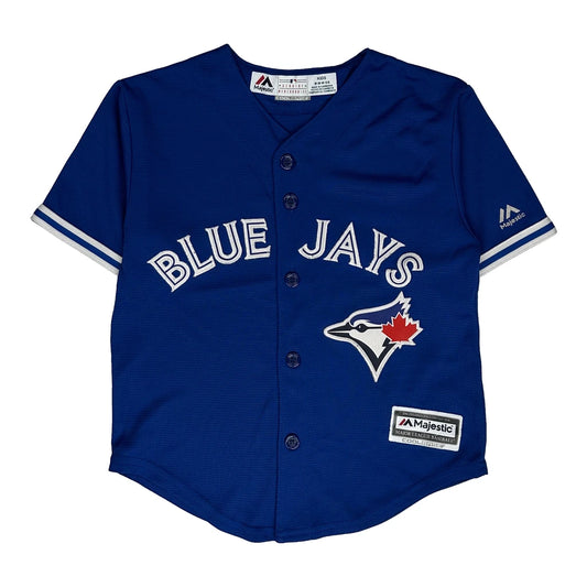 Age 5-6, Blue Jays Majestic Mlb Jersey - Small Blue Polyester