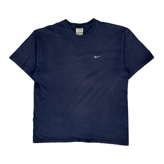 Vintage Nike T-Shirt - Large Navy Cotton