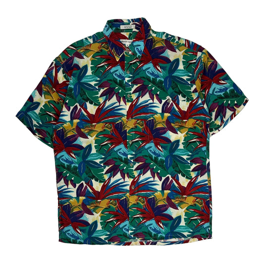 Pierre Cardin Floral Hawaiian Shirt - Medium Multicoloured Viscose