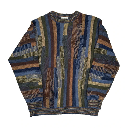 Norm Thompson Striped Jumper - XL Multicoloured Acrylic Blend