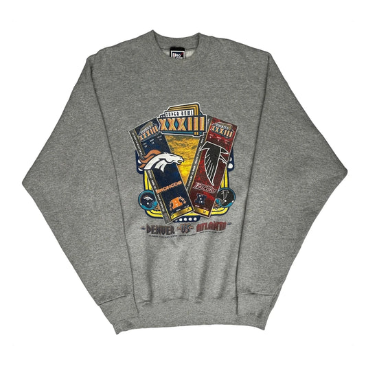 Denver Broncos; Atlanta Falcons Pro Player Graphic Sweatshirt - 2XL Grey Cotton Blend