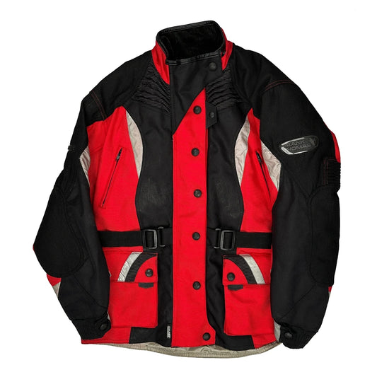 Vintage Aqua Pore Frank Thomas Waterproof Motorcycle Waterproof Jacket - Large Red Polyester