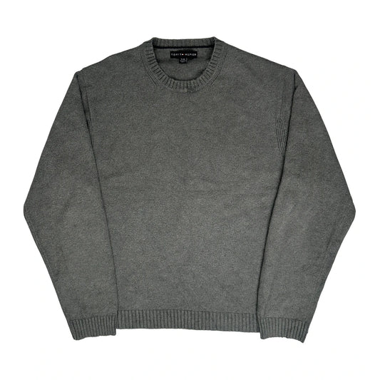 Tommy Hilfiger Jumper - XL Grey Cotton