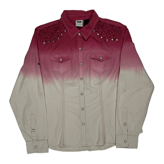 Harley Davidson Studded Shirt - XL Red Cotton