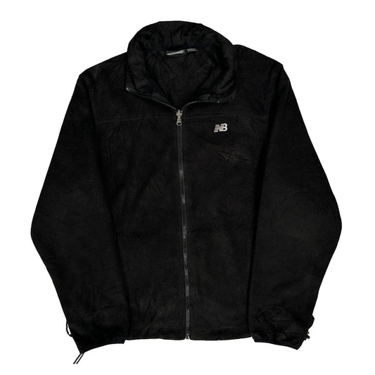 Vintage New Balance Fleece Jacket - Small Black Polyester