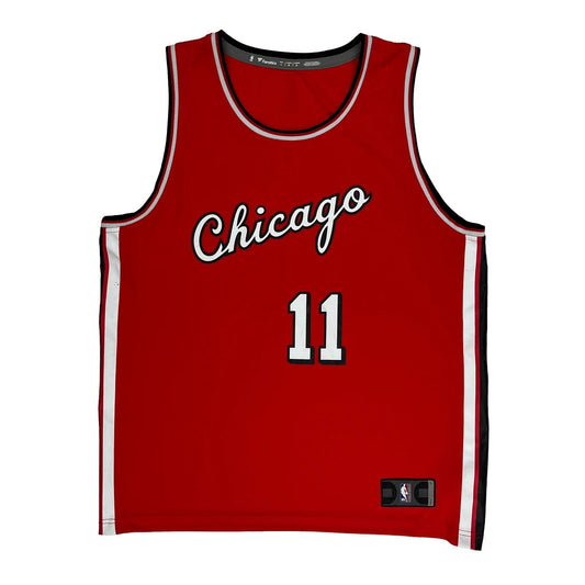 Vintage Chicago Bulls Fanatics Nba Jersey - Large Red Polyester