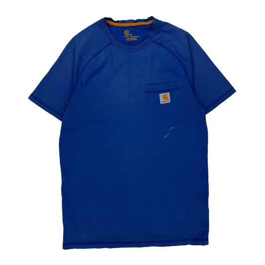 Vintage Carhartt T-Shirt - Small Blue Cotton
