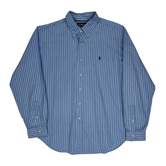 Ralph Lauren Striped Shirt - XL Blue Cotton