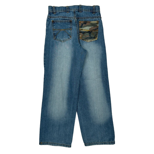 Unbranded Graphic Jeans - 25W 25L Blue Cotton
