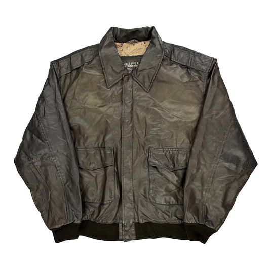 U.S. Air Force A-2 Flight Leather Jacket - XL Black Leather