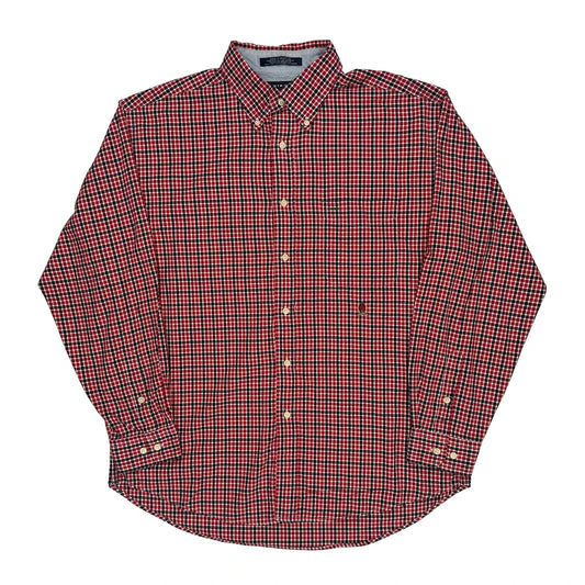 Tommy Hilfiger Checked Shirt - Large Black Cotton
