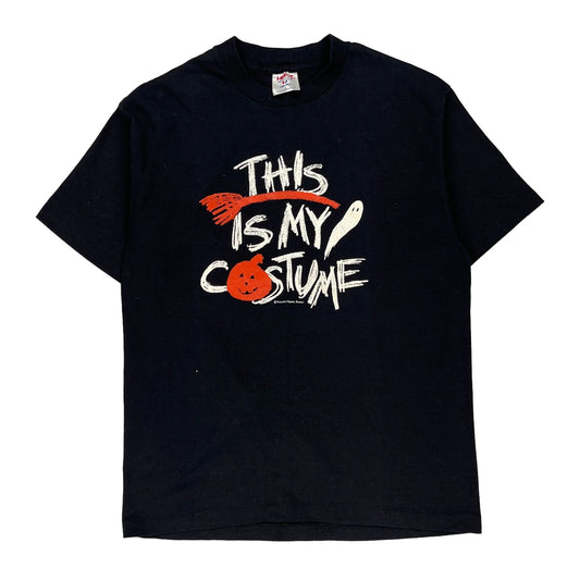 This Is My Costume Halloween Tee Jays Single Stitch T-Shirt - Large Black Polyester Blend