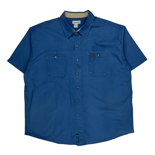 Carhartt Short Sleeve Shirt - 3XL Blue Cotton