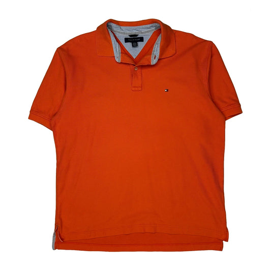 Tommy Hilfiger Polo Shirt - XL Orange Cotton