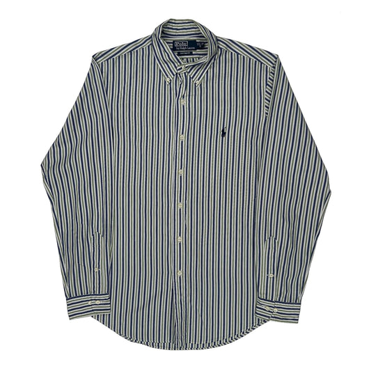 Polo By Ralph Lauren Striped Shirt - Medium Blue Cotton