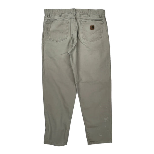 Carhartt Carpenter Trousers - 36W 29L Beige Cotton