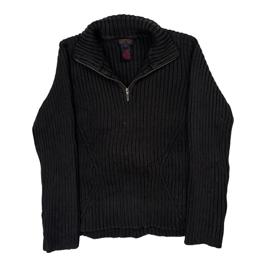 Ralph Lauren 1/4 Zip - Medium Black Cotton
