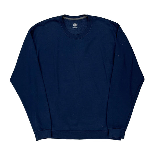 Athletic Works Sweatshirt - Large Navy Cotton