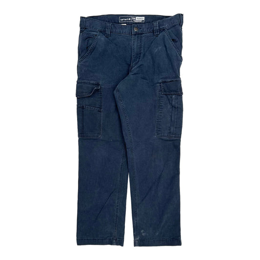 Carhartt Cargo Trousers - 34W 30L Blue Cotton