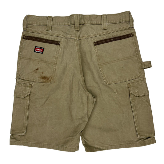 Wrangler Cargo Shorts - 36W 10L Khaki Cotton