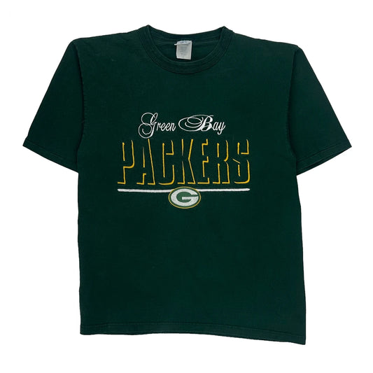 Green Bay Packers Logo Athletics Single Stitch T-Shirt - Medium Green Cotton