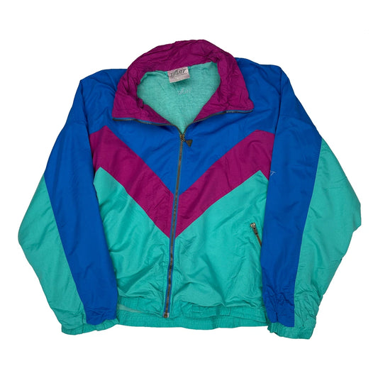 Color Block T/Art Windbreaker - Large Blue Polyester