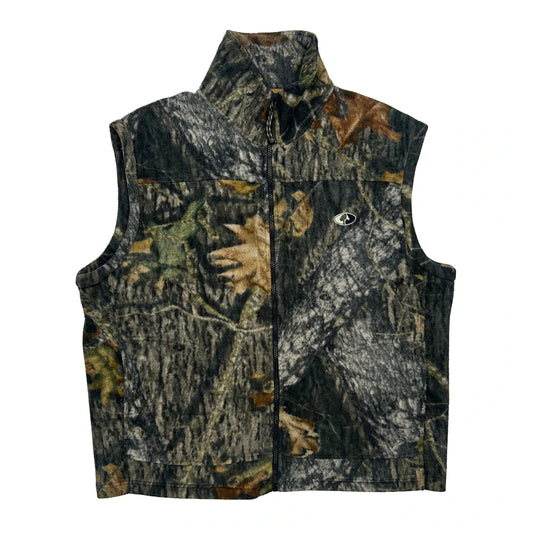 Vintage Mossy Oak Gilet - Large Camo Polyester