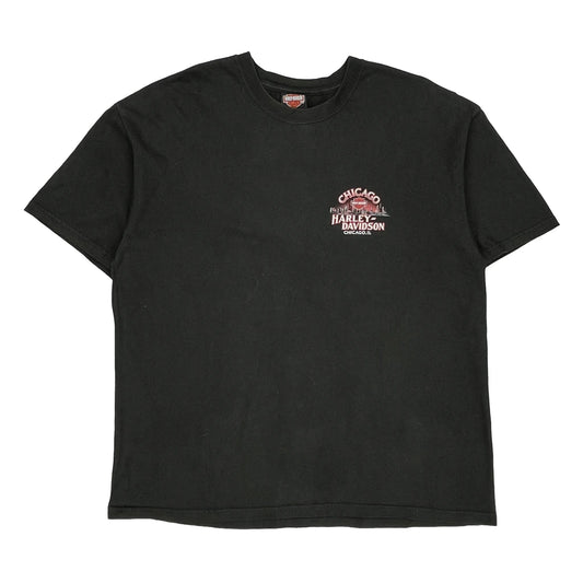 Chicago Harley Davidson T-Shirt - XL Black Cotton