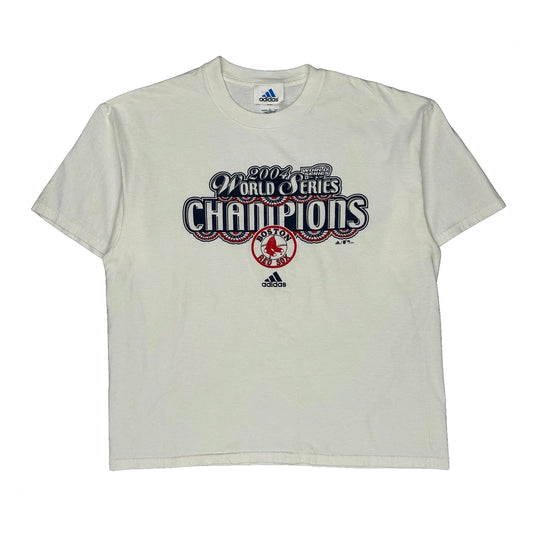 Boston Red Sox Adidas Graphic T-Shirt - XL White Cotton