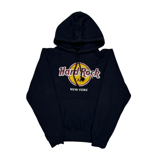 Hard Rock Cafe Graphic Hoodie - Medium Black Cotton Blend