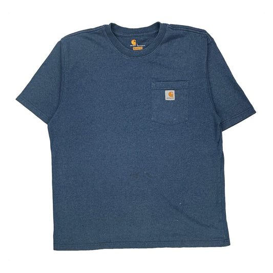 Carhartt T-Shirt - Large Blue Cotton