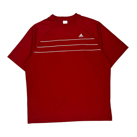 Adidas Football Shirt - XL Red Polyester