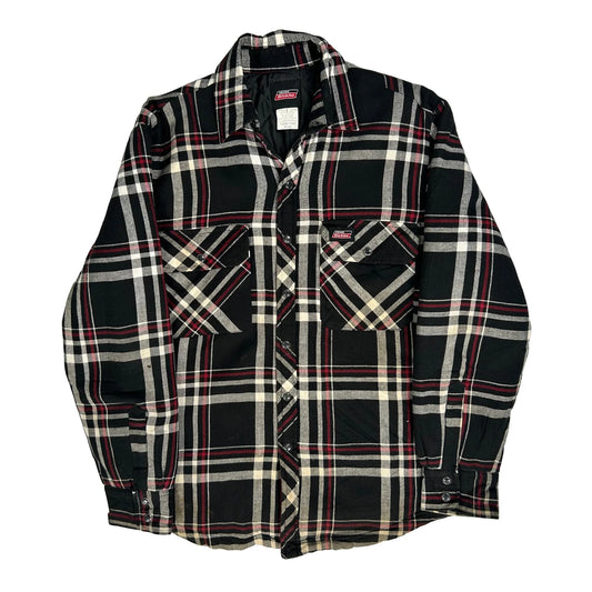 Dickies Checked Jacket - Small Black Cotton