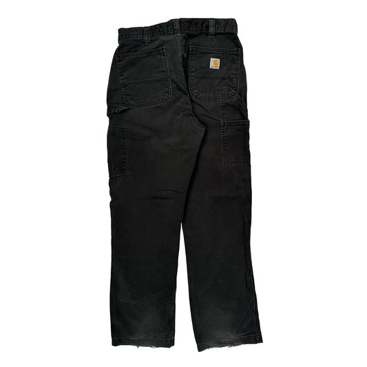 Carhartt B324 Blk Carpenter Trousers - 34W 32L Black Cotton