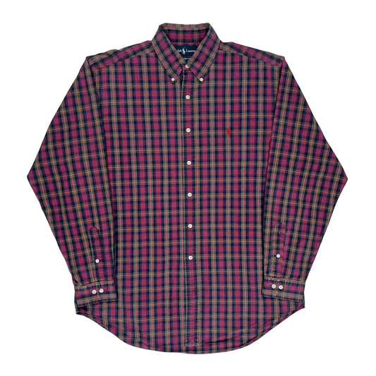 Vintage Ralph Lauren Checked Shirt - Large Multicoloured Cotton