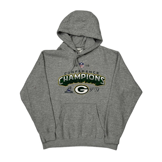 Green Bay Packers Nfl Hoodie - Large Grey Cotton