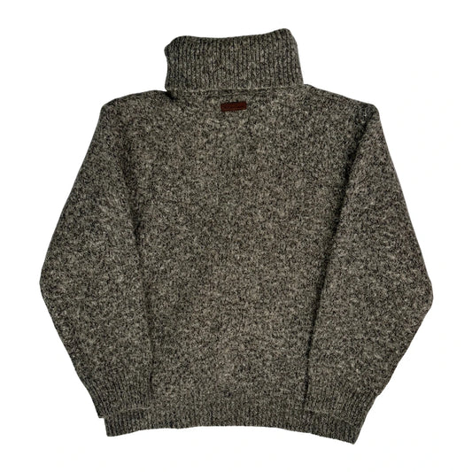 Vintage Marlboro Classics Roll Neck Jumper - Large Grey Wool Blend
