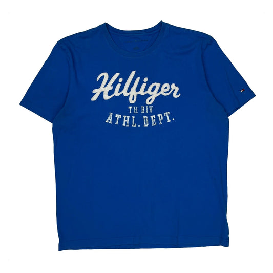Tommy Hilfiger T-Shirt - Large Blue Cotton